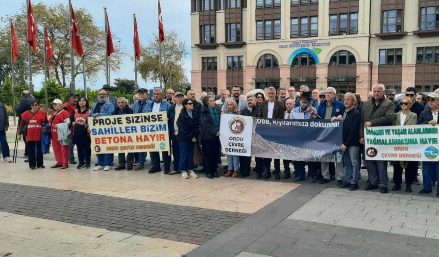 Ordu’da çevreciler mahkemeye rağmen kıyı dolgularına karşı çıktı