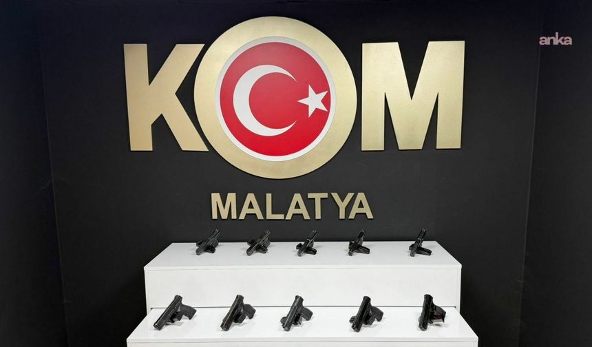 Malatya’da ruhsatsız silah operasyonu: 12 tabanca ele geçirildi