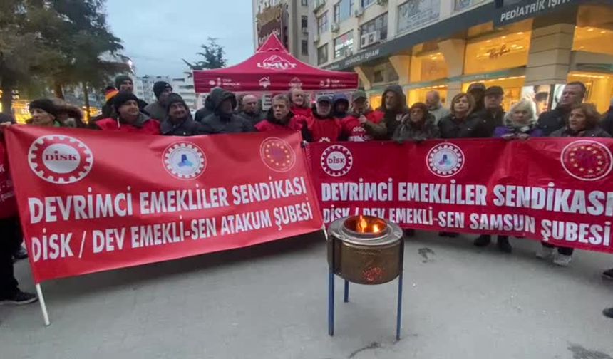 Samsun’da Emekliler Çadır Kurdu