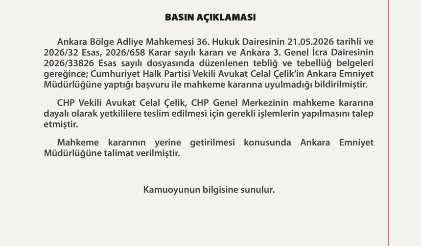 Ankara Valiliği’nden Son Dakika CHP Talimatı: "Emniyet Harekete Geçsin, Kararı Uygulayın!"