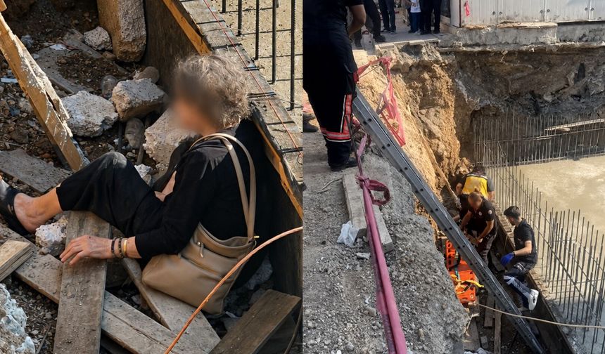 Malatya'da Kaldırımda Yürürken İnşaat Temeline Düştü!