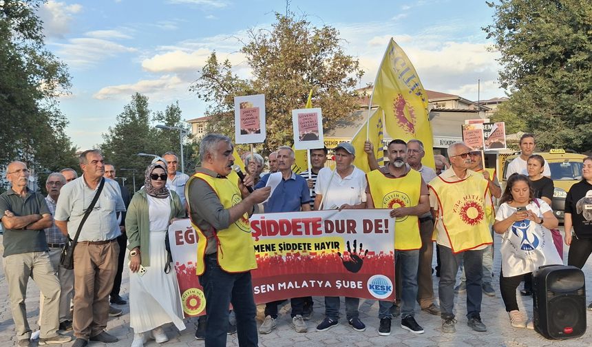 Eğitim Sen Malatya Şubesi’nden Manisa’daki Saldırıya Tepki: “Güvenli Okul, Güvenli Gelecek”