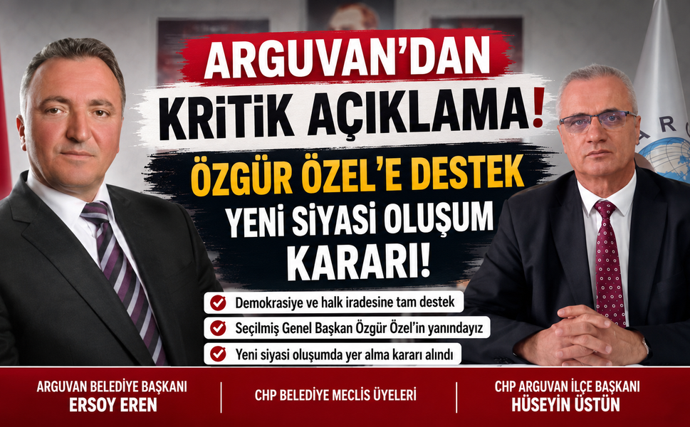 Arguvan'da CHP'den Kritik Açıklama! Başkan Ersoy Eren ve Parti Yönetiminden Ortak Karar