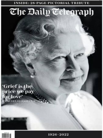 <p>Daily Telegraph gazetesi, birinci sayfada Kraliçe'nin fotoğrafının yanına, onun 11 Eylül saldırılarının ardından hayatını kaybedenlerin yakınlarına hitaben söylediği "Yas, sevgimiz için ödediğimiz bedeldir" sözüne yer verdi.</p>
</p>