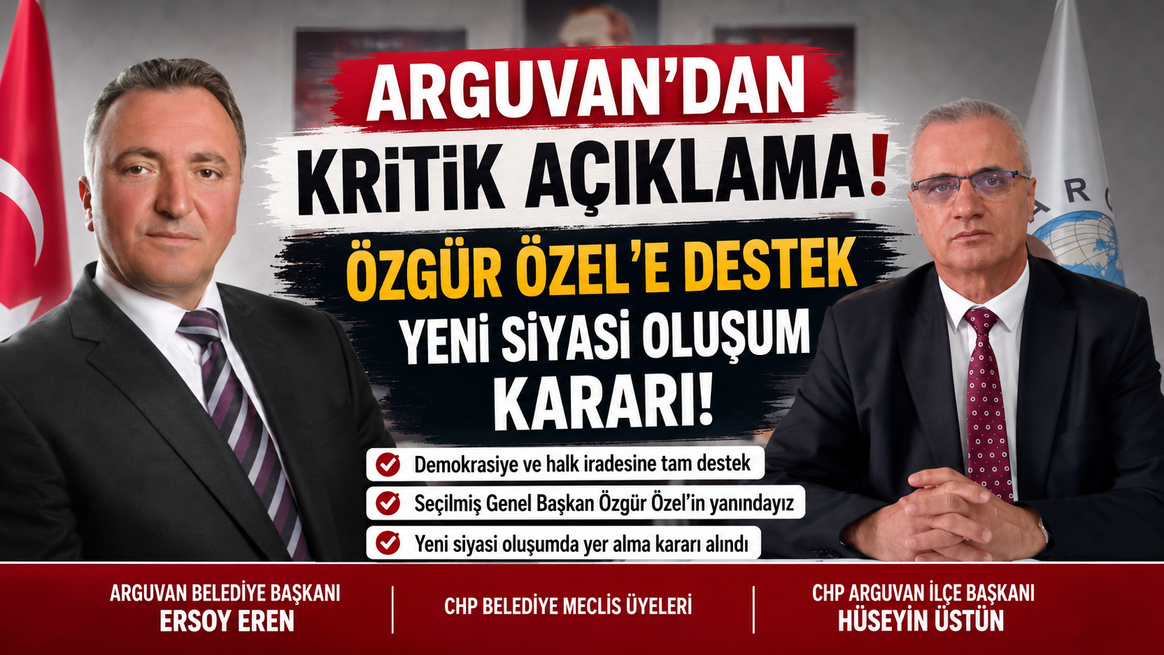 Arguvan'da CHP'den Kritik Açıklama! Başkan Ersoy Eren ve Parti Yönetiminden Ortak Karar