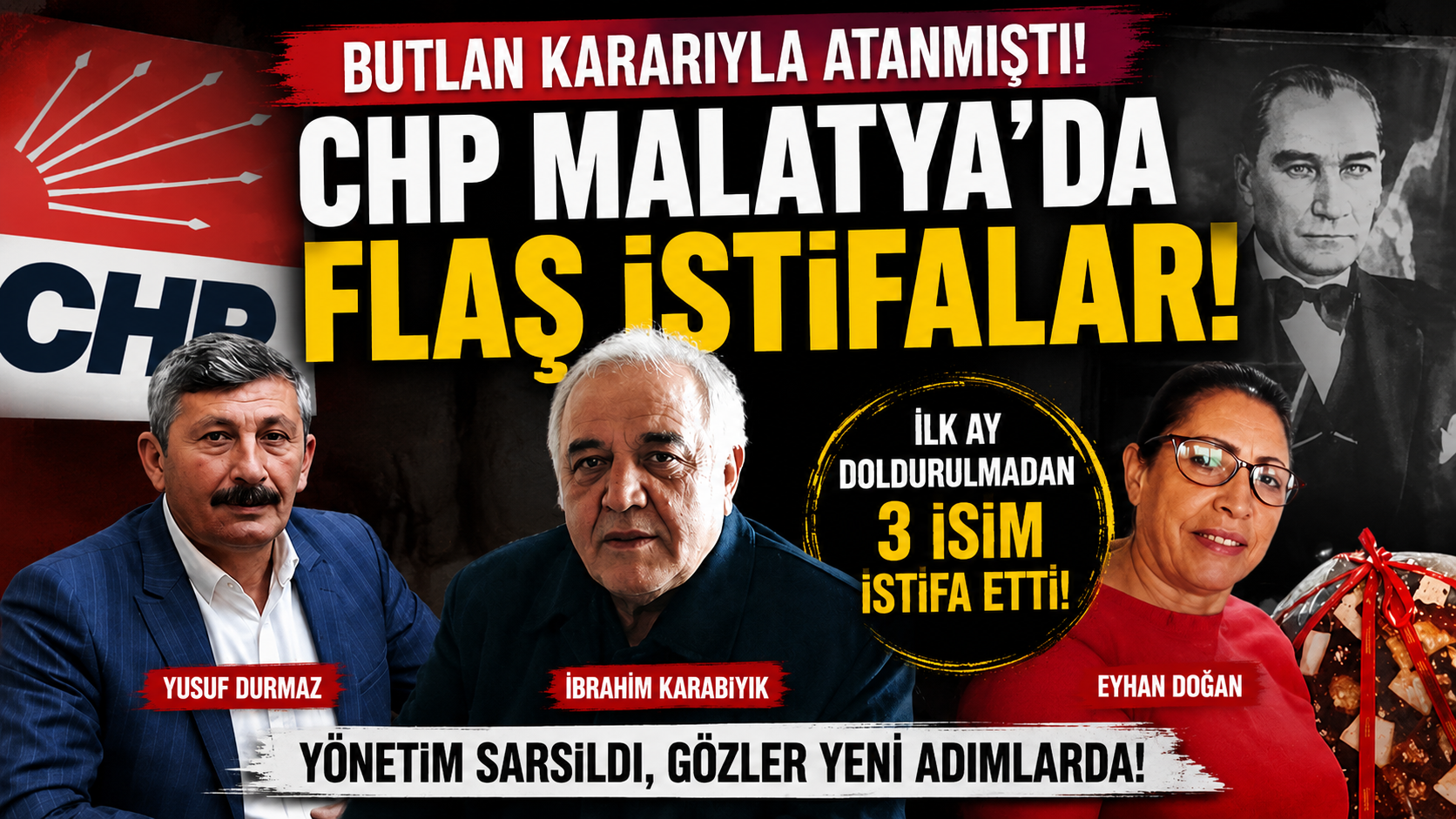 Butlan Kararıyla Atanmıştı: CHP Malatya İl Yönetiminde Flaş İstifalar!