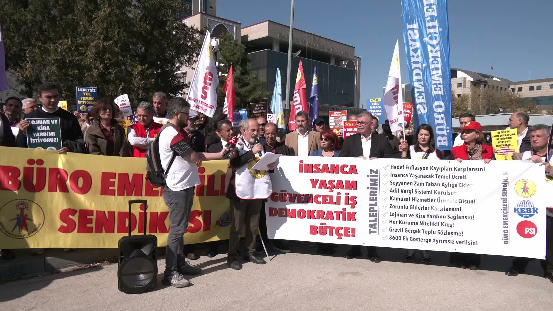 BES'ten Hazine ve Maliye Bakanlığı Önünde 2027 Bütçesi Protestosu: "Acil Ek Zam İtiyoruz"